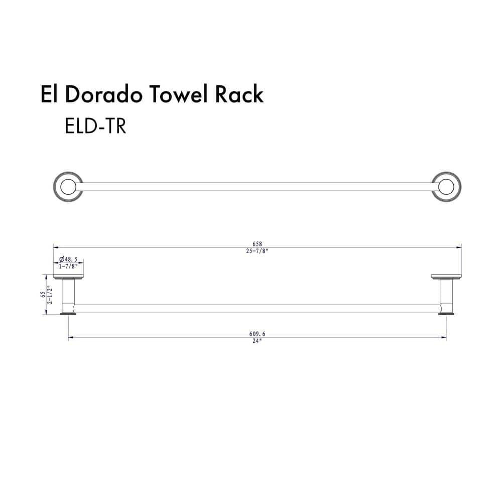ZLINE Kitchen and Bath ZLINE El Dorado Towel Rail in Brushed Nickel (ELD-TR-BN) (2)