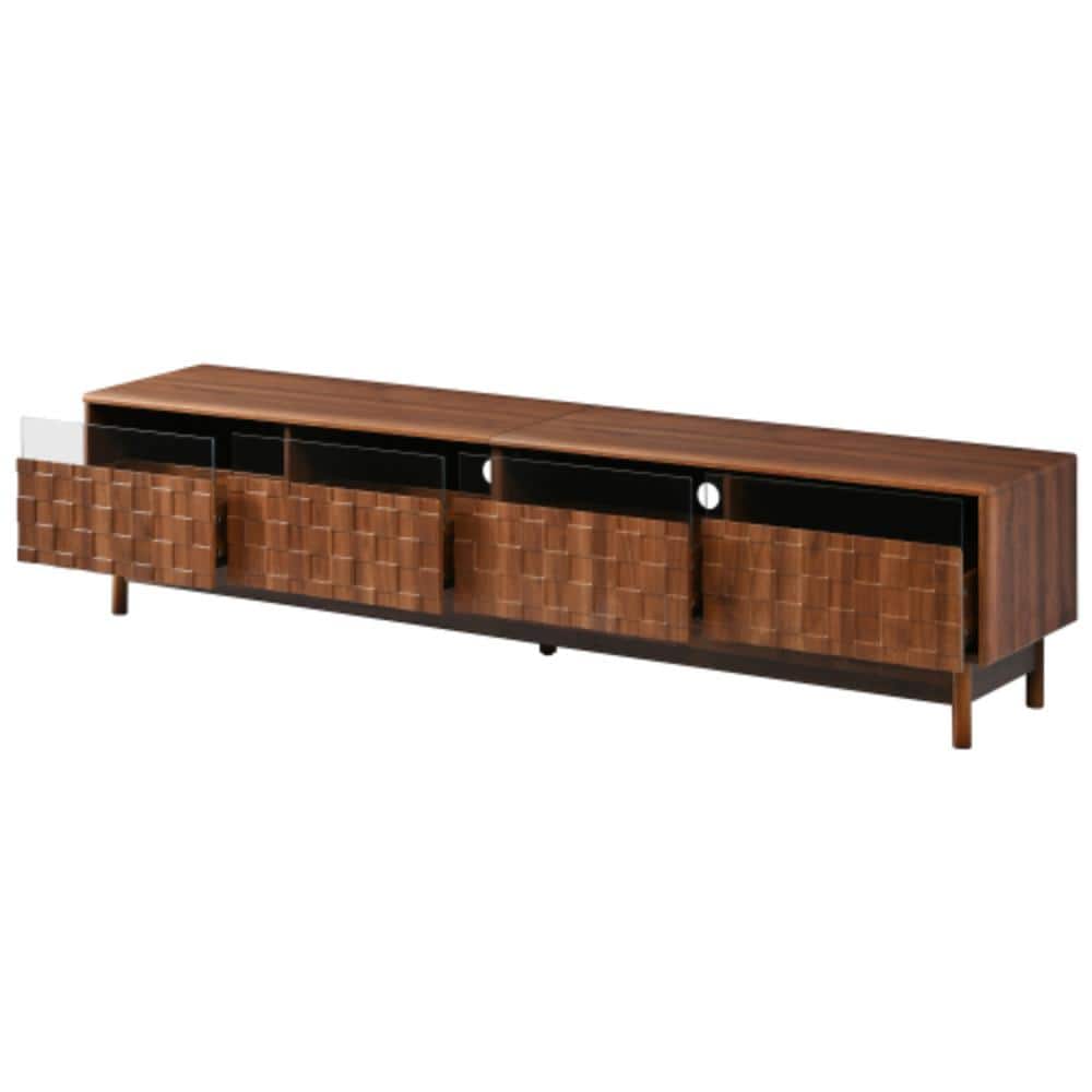 Unbranded 78.7 in. W x 15.7 in. D x 17.7 in. H Bathroom Brown Linen Cabinet (1)