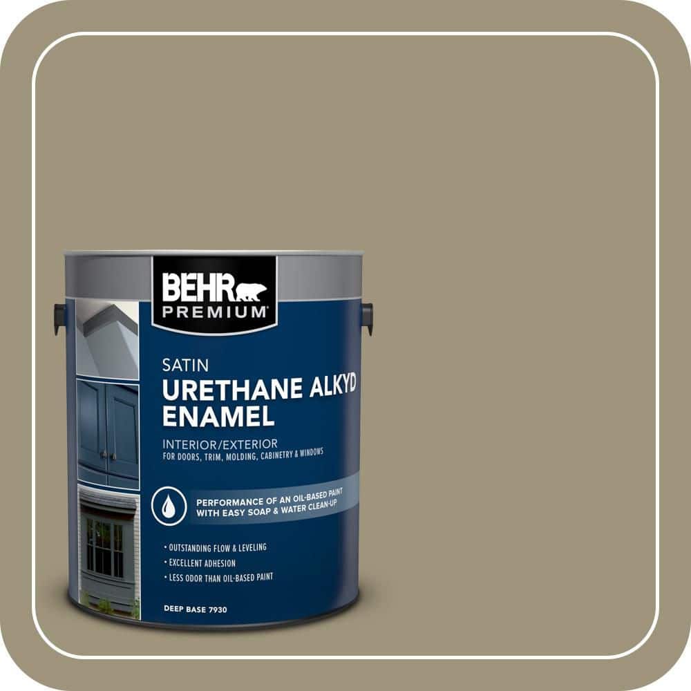 BEHR PREMIUM 1 gal. #760D-5 Shortgrass Prairie Urethane Alkyd Satin Enamel Interior/Exterior Paint