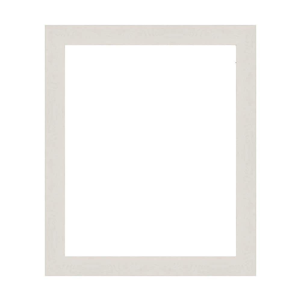 Amanti Art Mirror Makeover Rustic Plank White Narrow 21.25in. W x 25.25in. H Bathroom Mirror Frame Border Kit-Fits a 20 x 24 Mirror (1)