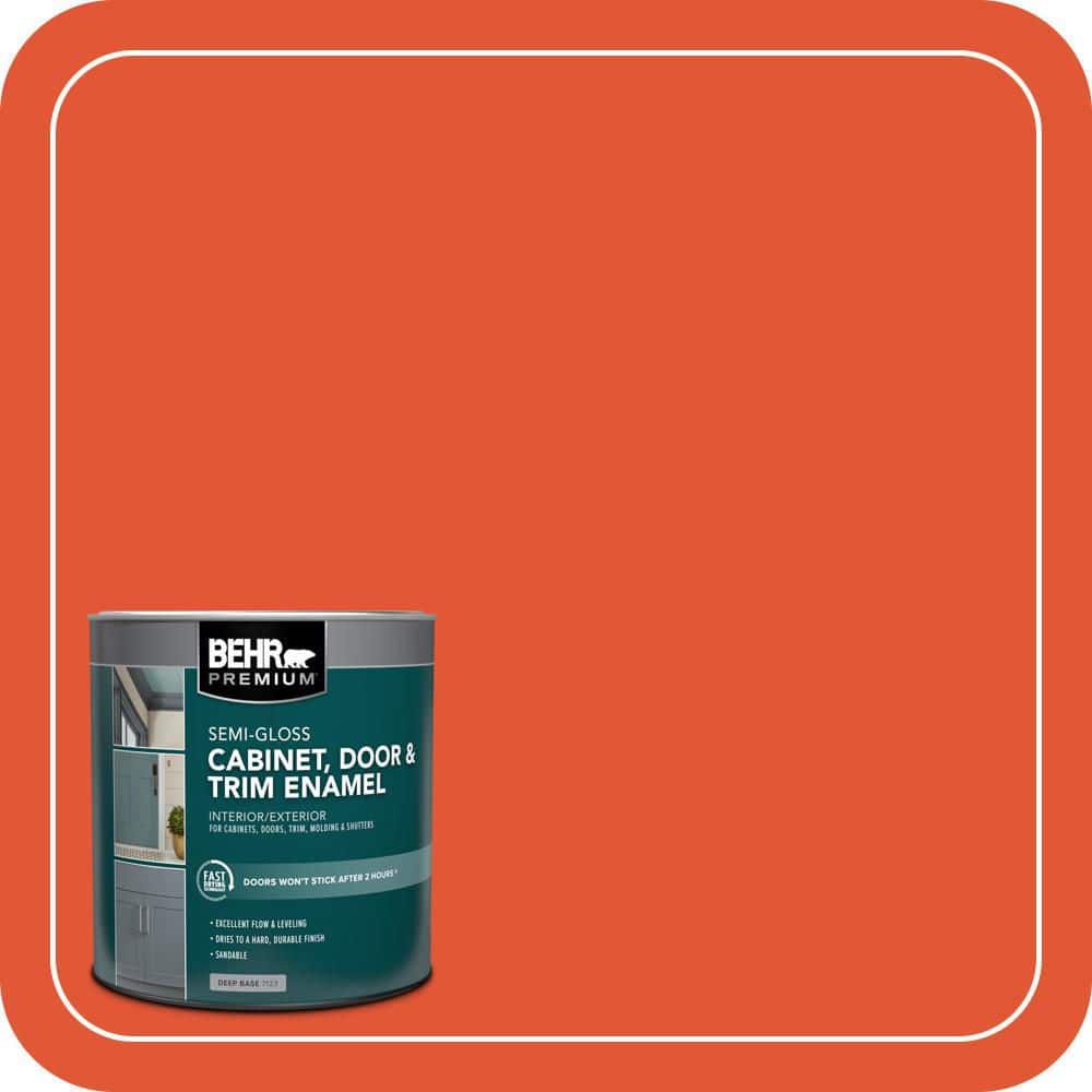 BEHR PREMIUM 1 qt. #S-G-210 Volcanic Blast Semi-Gloss Enamel Interior/Exterior Cabinet, Door & Trim Paint