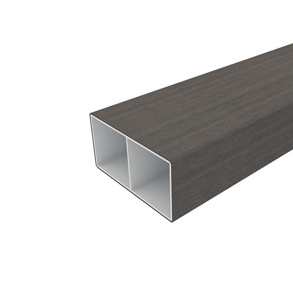 NewTechWood Alusions 2 in. x 4 in. x 144 in. Coextruded Argentinian Silver Gray Wood Composite Aluminum Beams (1)