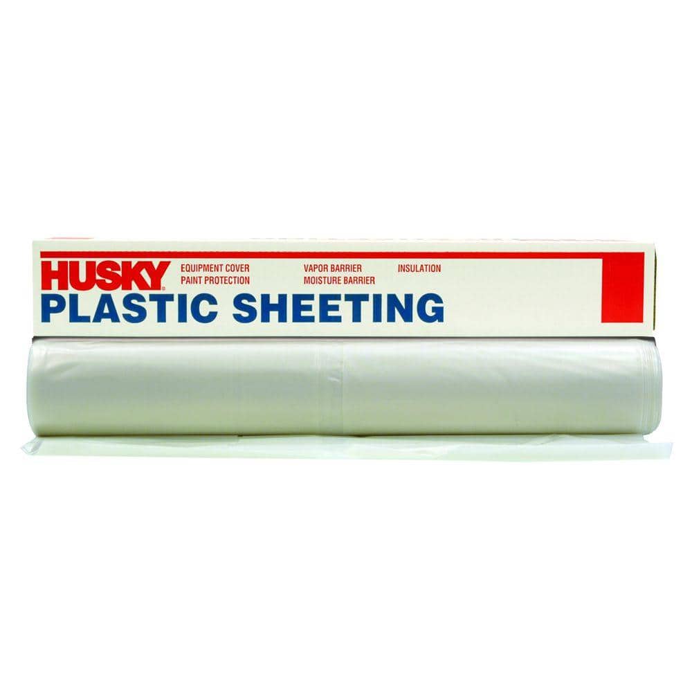 Husky 10 ft. x 100 ft. Clear 3 mil Plastic Sheeting (1)