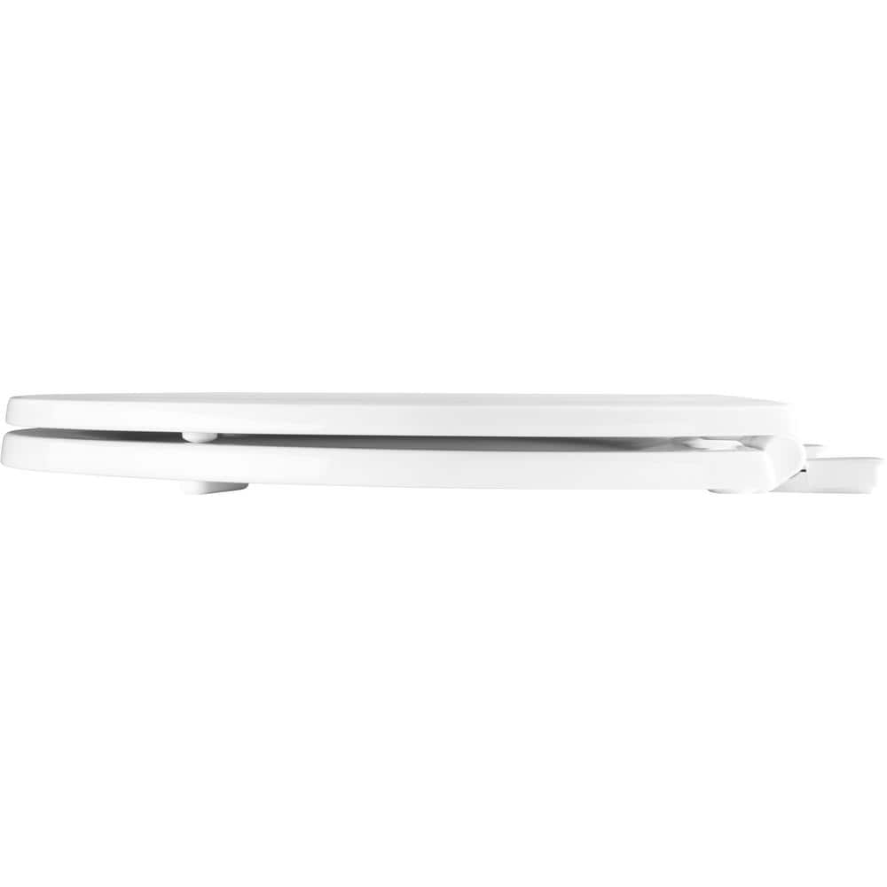 BEMIS Atwood Mr. Clean Elongated Soft-Close Antimicrobial Easy-Clean Enameled Wood Toilet Seat in White (4)
