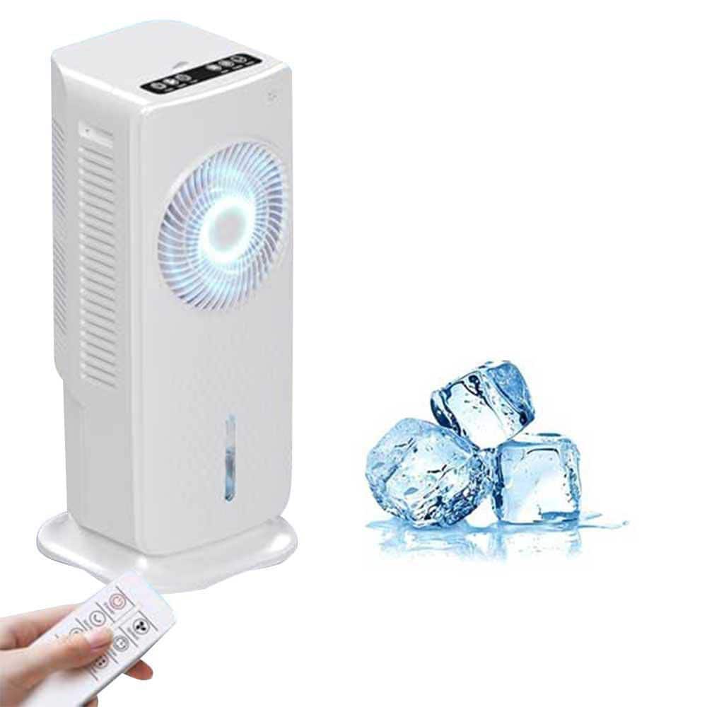 Adrinfly Portable Air Conditioner Cools Evaporative Fan w/ 3 Speeds 3 Modes, Remote, 4 Ice Packs, 12H Timer, 1.5 Gal Water Tank (1)