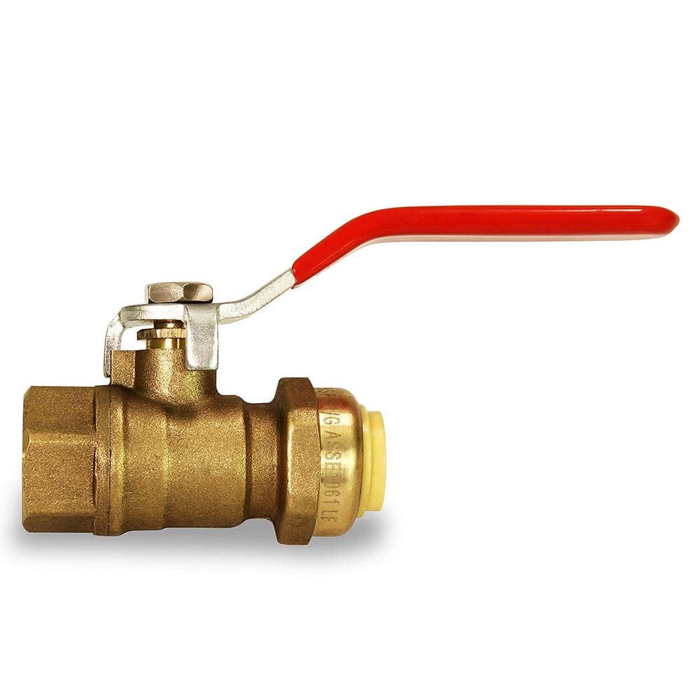 PLUMBFLEX Push Female Full Port Ball Valve Water Shut Off for PEX, Copper and CPVC Piping (3)