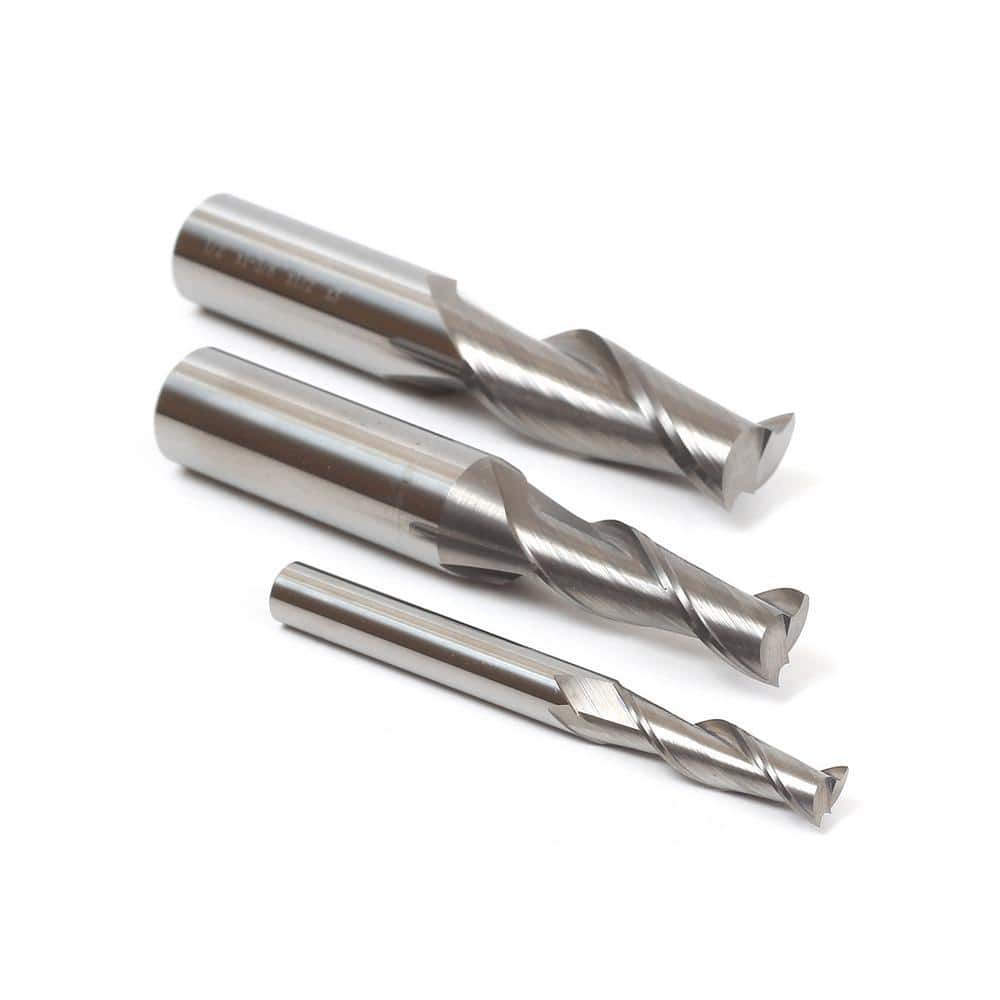Yonico 1/2 in. Spiral End-Mill Shank Solid Carbide CNC Router Bit Set (3-Piece)