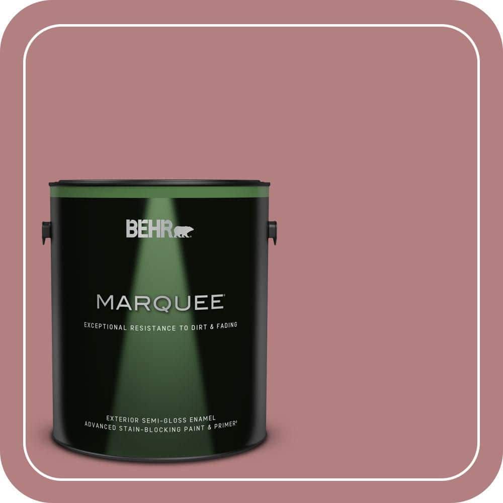 BEHR MARQUEE 1 gal. #T14-15 Minuet Rose Semi-Gloss Enamel Exterior Paint & Primer