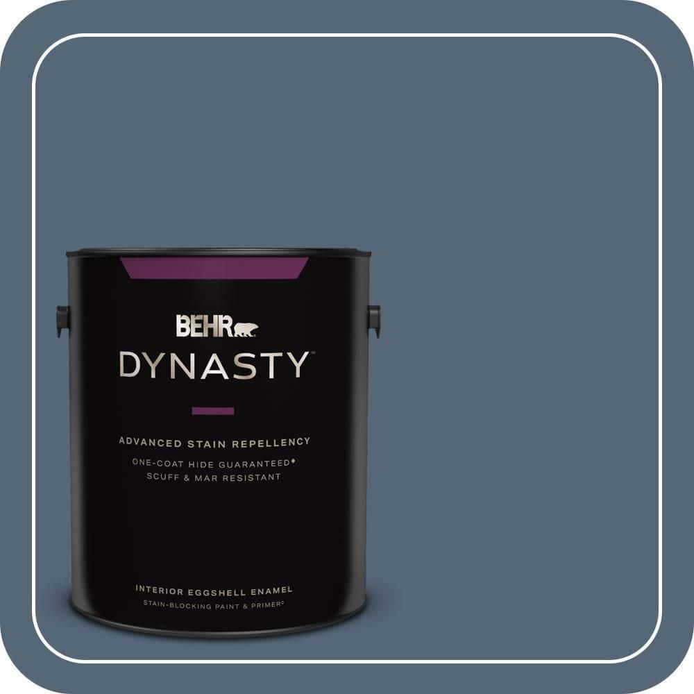 BEHR DYNASTY 1 gal. #S510-6 Durango Blue One-Coat Hide Eggshell Enamel Interior Stain-Blocking Paint & Primer