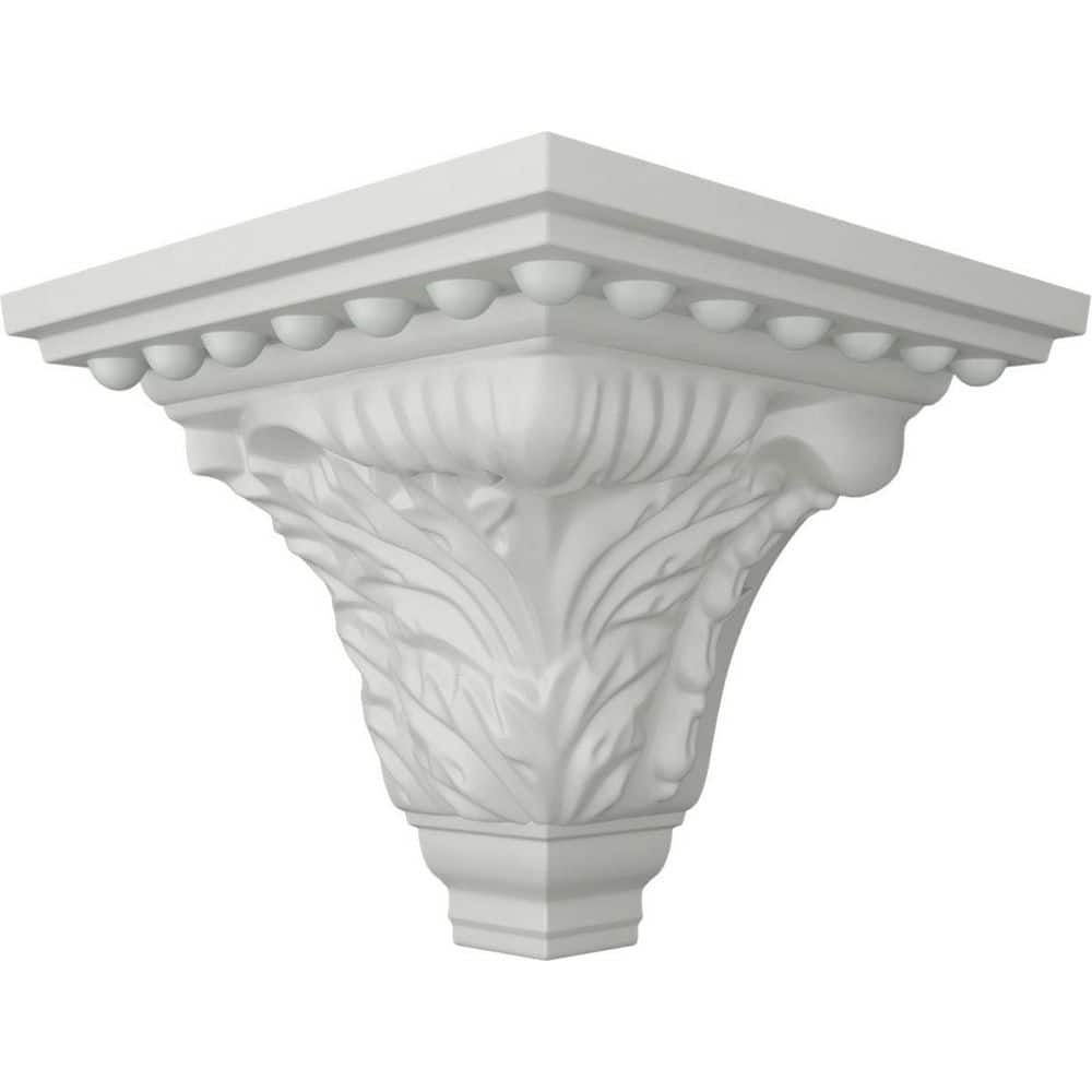 Ekena Millwork 5-1/8 in. x 5-1/8 in. x 4-3/4 in. Urethane Outside Corner Moulding (Matches Moulding MLD04X05X06WA) (3)