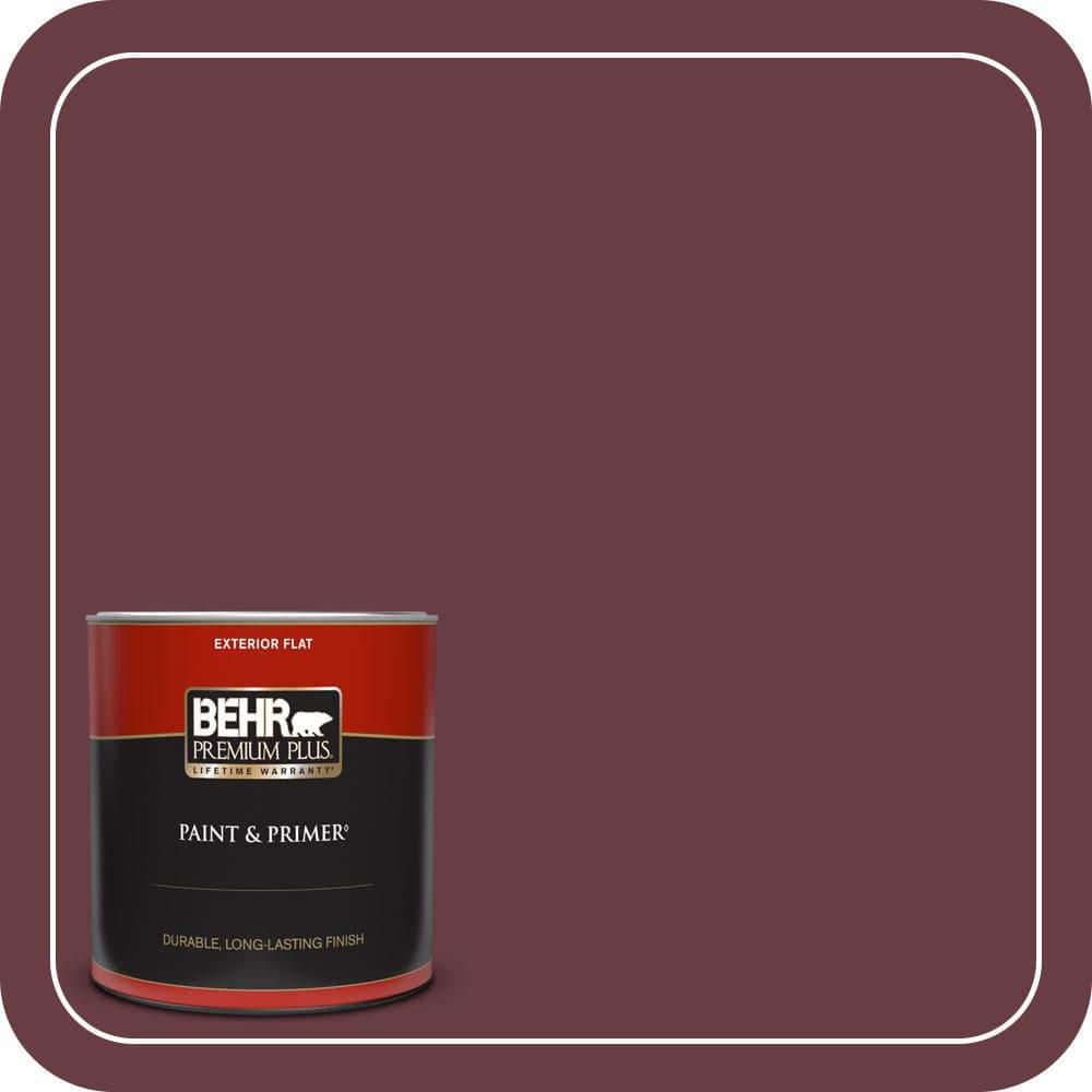 BEHR PREMIUM PLUS 1 Qt. #T14-11 Imperial Jewel Flat Exterior Paint & Primer
