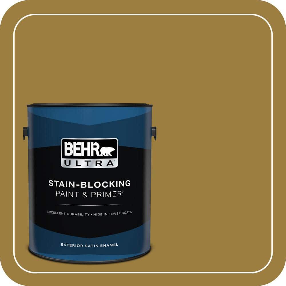 BEHR ULTRA 1 gal. #S-H-380 Burnished Bronze Satin Enamel Exterior Paint & Primer