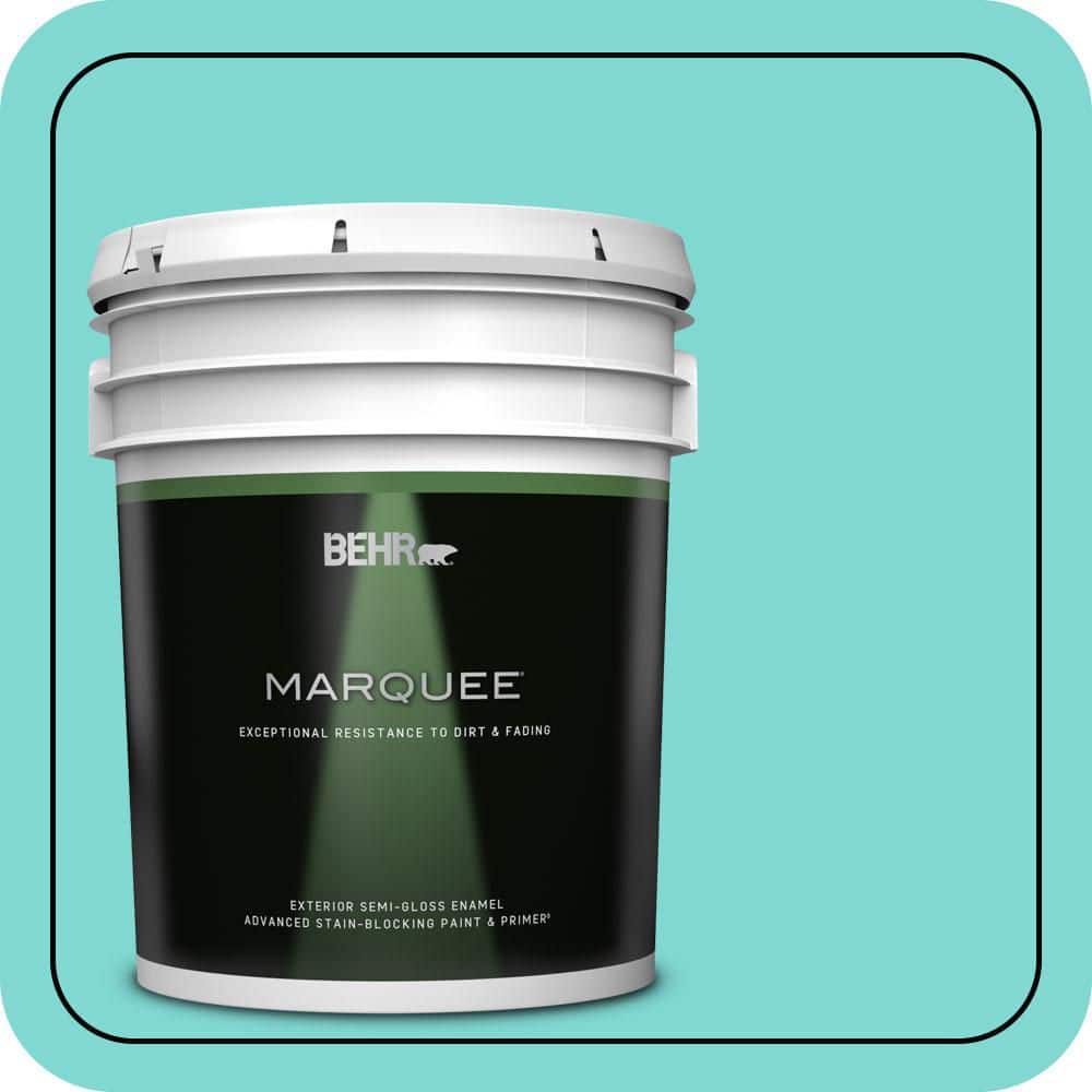 BEHR MARQUEE 5 gal. #MQ4-22 Key Largo Semi-Gloss Enamel Exterior Paint & Primer