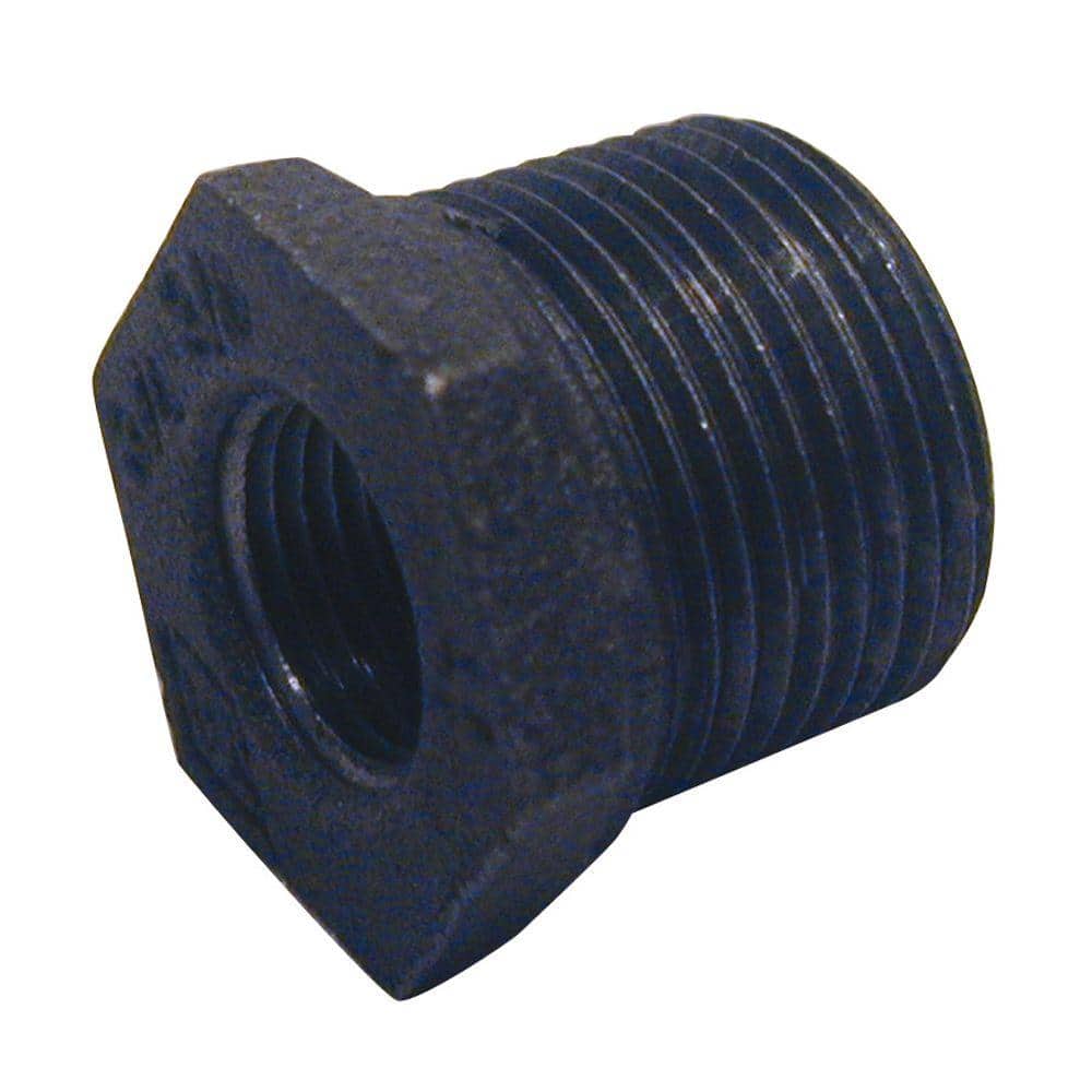 Southland 1-1/2 in. x 1/2 in. Black Malleable Iron Hex Bushing