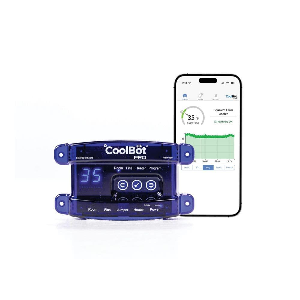 CoolBot Generation 7 WiFi Walk-In Cooler Controller with Air Conditioner Control from 59F to 34F