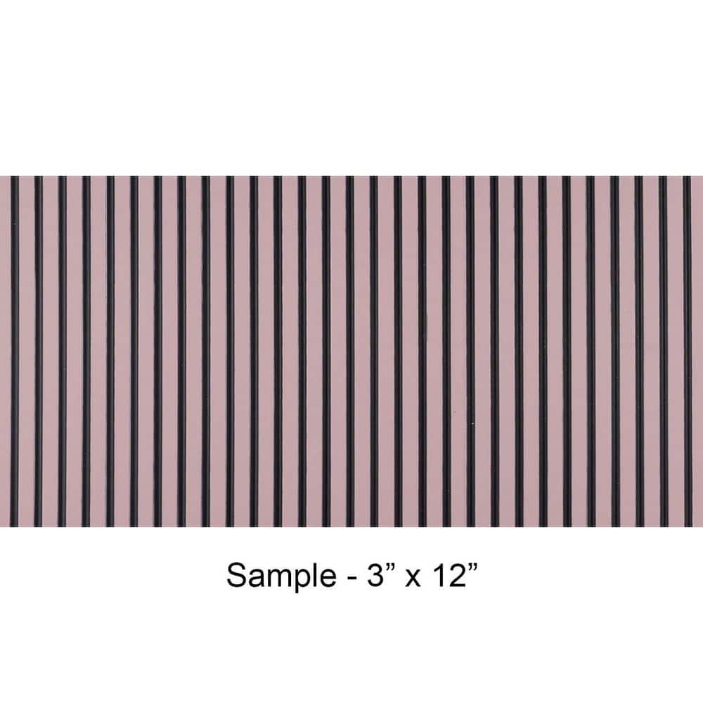 FROM PLAIN TO BEAUTIFUL IN HOURS Take Home Sample-Tiny Slats 1/4 in. x 0.25 ft. x 1 ft. Pink Smokey Rose Glue-Up Foam Wood Slat Walls (1-Piece/Pack) (2)