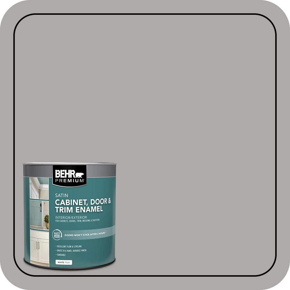 BEHR PREMIUM 1 qt. #PPU18-14 Cathedral Gray Satin Enamel Interior/Exterior Cabinet, Door & Trim Paint