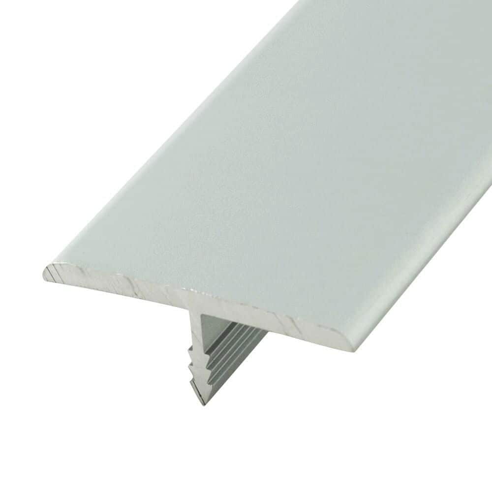 Outwater 1-1/4 in. Clear Anodized Satin Aluminum Center Barb Furniture Bumper Tee Moulding Edging 48 in. Long (3-Pack) (1)