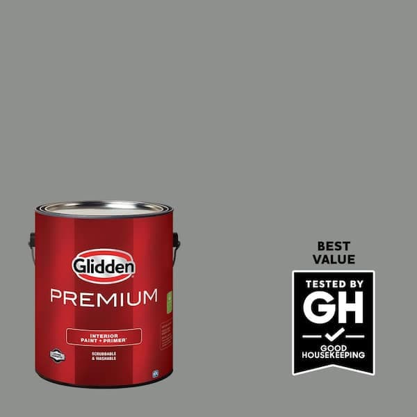 Glidden Premium 1 gal. PPG1009-5 Phoenix Fossil Flat Interior Latex Paint (2)