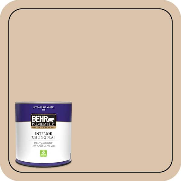BEHR PREMIUM PLUS 1 qt. #PPU4-08 Plateau Ceiling Flat Interior Paint & Primer (2)