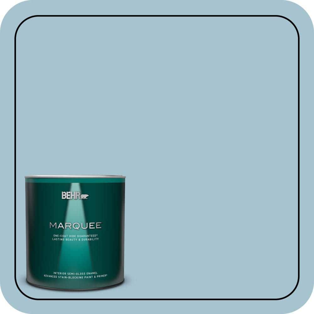 BEHR MARQUEE 1 qt. #550E-3 Viking Semi-Gloss Enamel Interior Paint & Primer