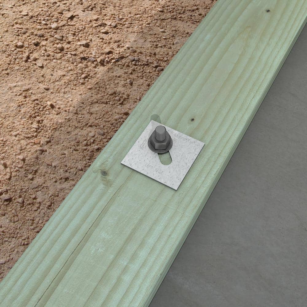 Simpson Strong-Tie LBPS 3 in. x 3 in. ZMAX Galvanized Slotted Bearing Plate with 1/2 in. Bolt Dia. (2)