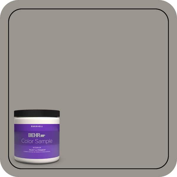 BEHR PREMIUM PLUS 8 oz. #N360-4 Battleship Gray Eggshell Enamel Interior Paint & Primer Color Sample (2)
