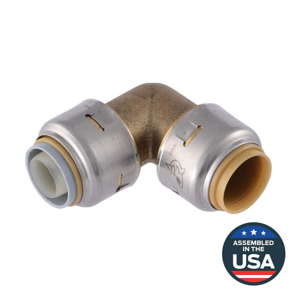 SharkBite Max 1/2 in. Push-to-Connect Brass 90-Degree Polybutylene Conversion Elbow Fitting