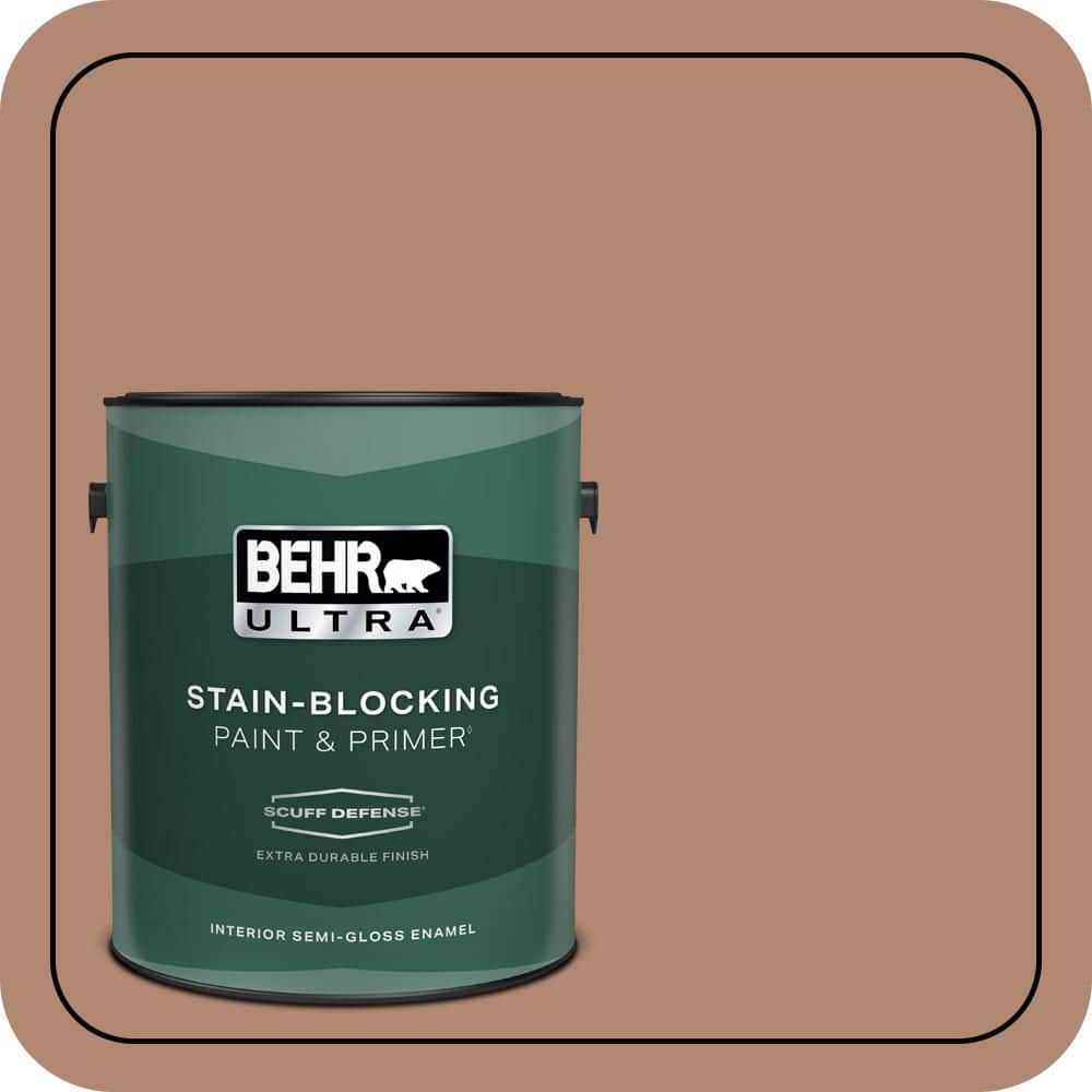 BEHR ULTRA 1 gal. #S200-5 Minestrone Extra Durable Semi-Gloss Enamel Interior Paint & Primer