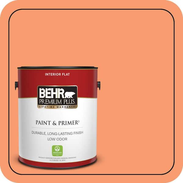 BEHR PREMIUM PLUS 1 gal. #P200-5 Burning Coals Flat Low Odor Interior Paint & Primer (2)