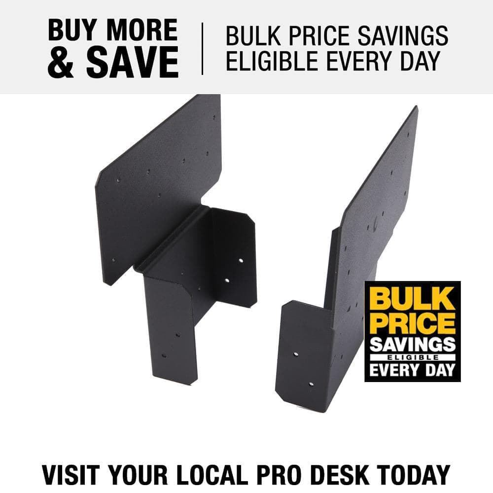 FORTRESS Evolution Steel Black Deck Framing Double Beam/Post Bracket (2)