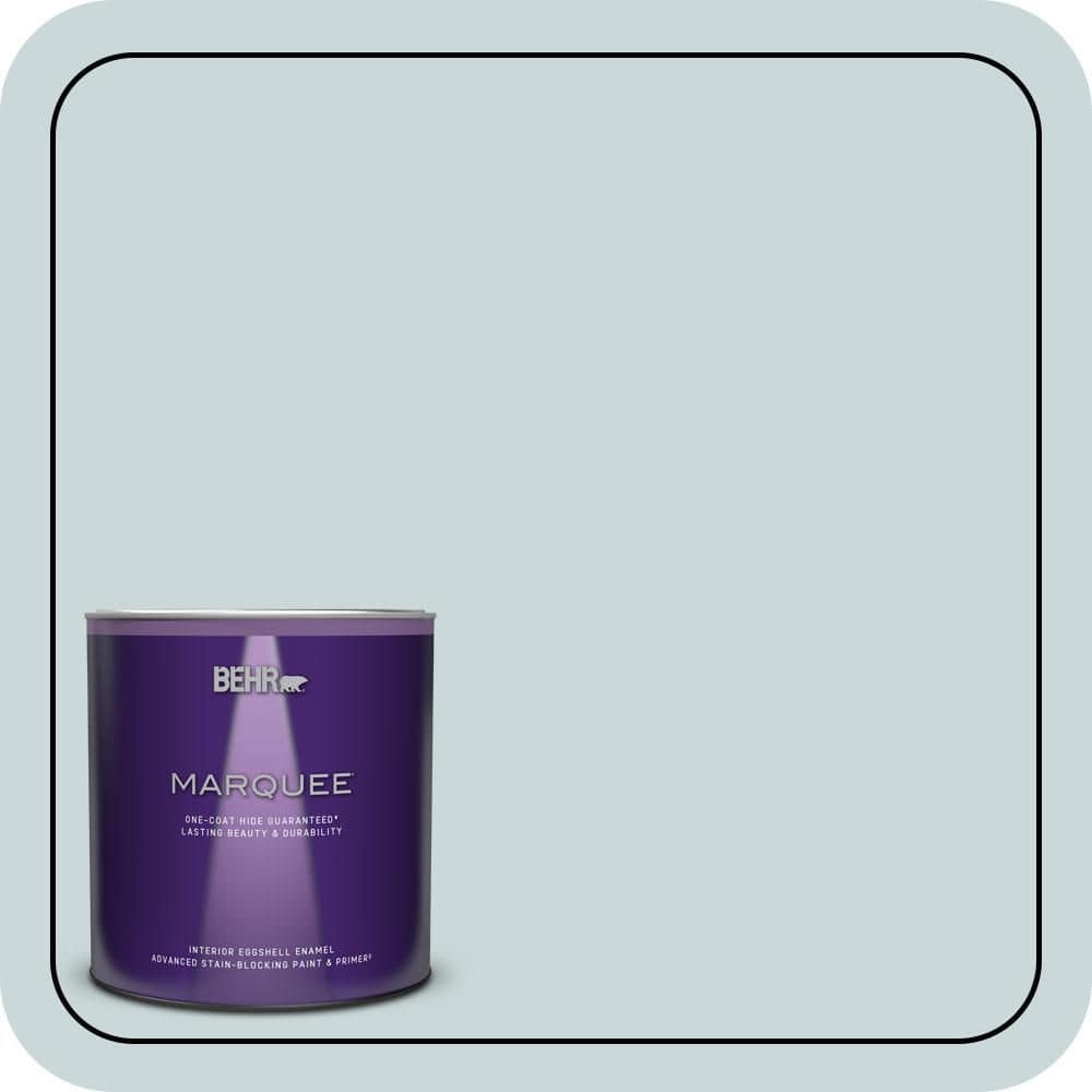 BEHR MARQUEE 1 qt. #PPU13-16 Offshore Mist One-Coat Hide Eggshell Enamel Interior Paint & Primer (1)