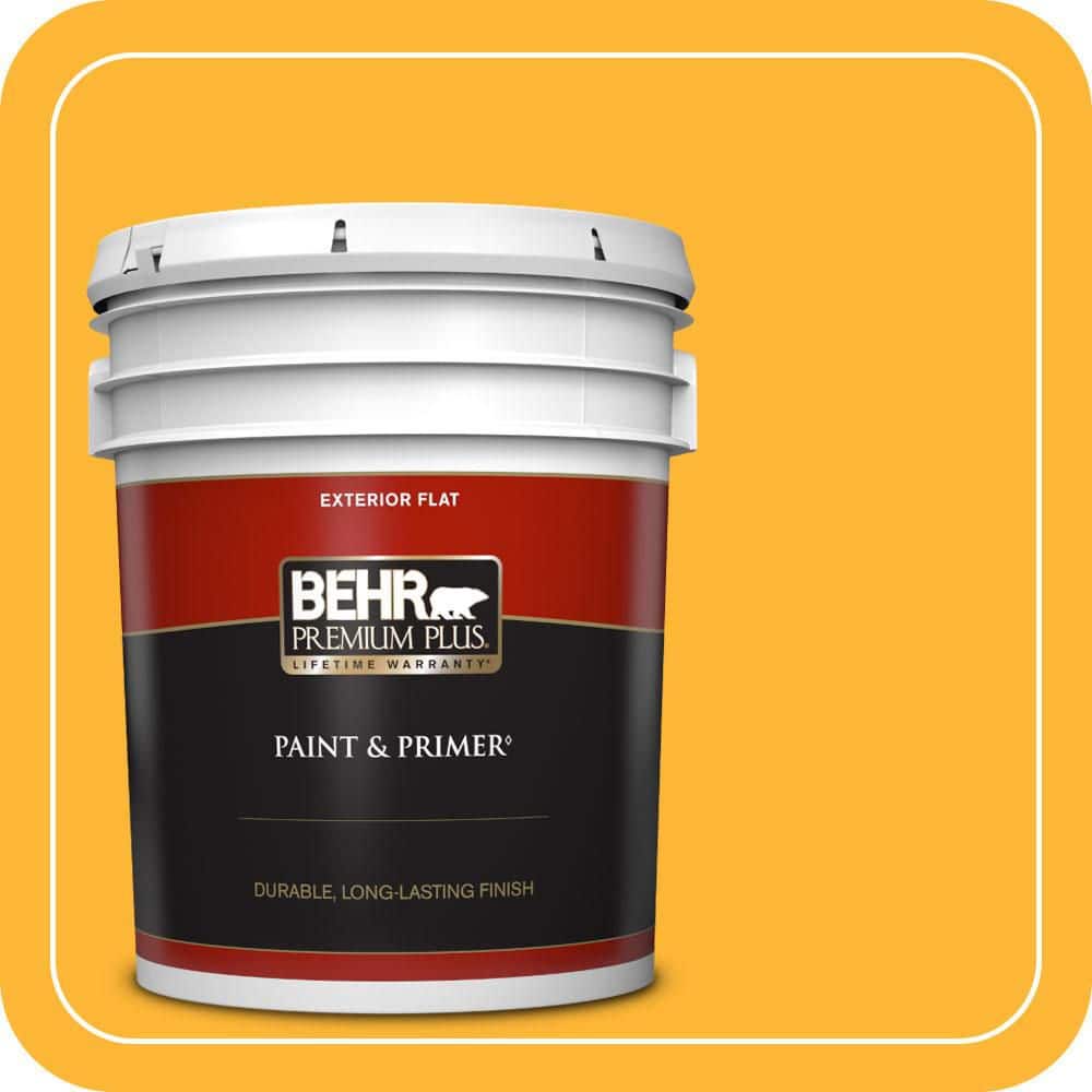 BEHR PREMIUM PLUS 5 gal. #P270-6 Soft Boiled Flat Exterior Paint & Primer