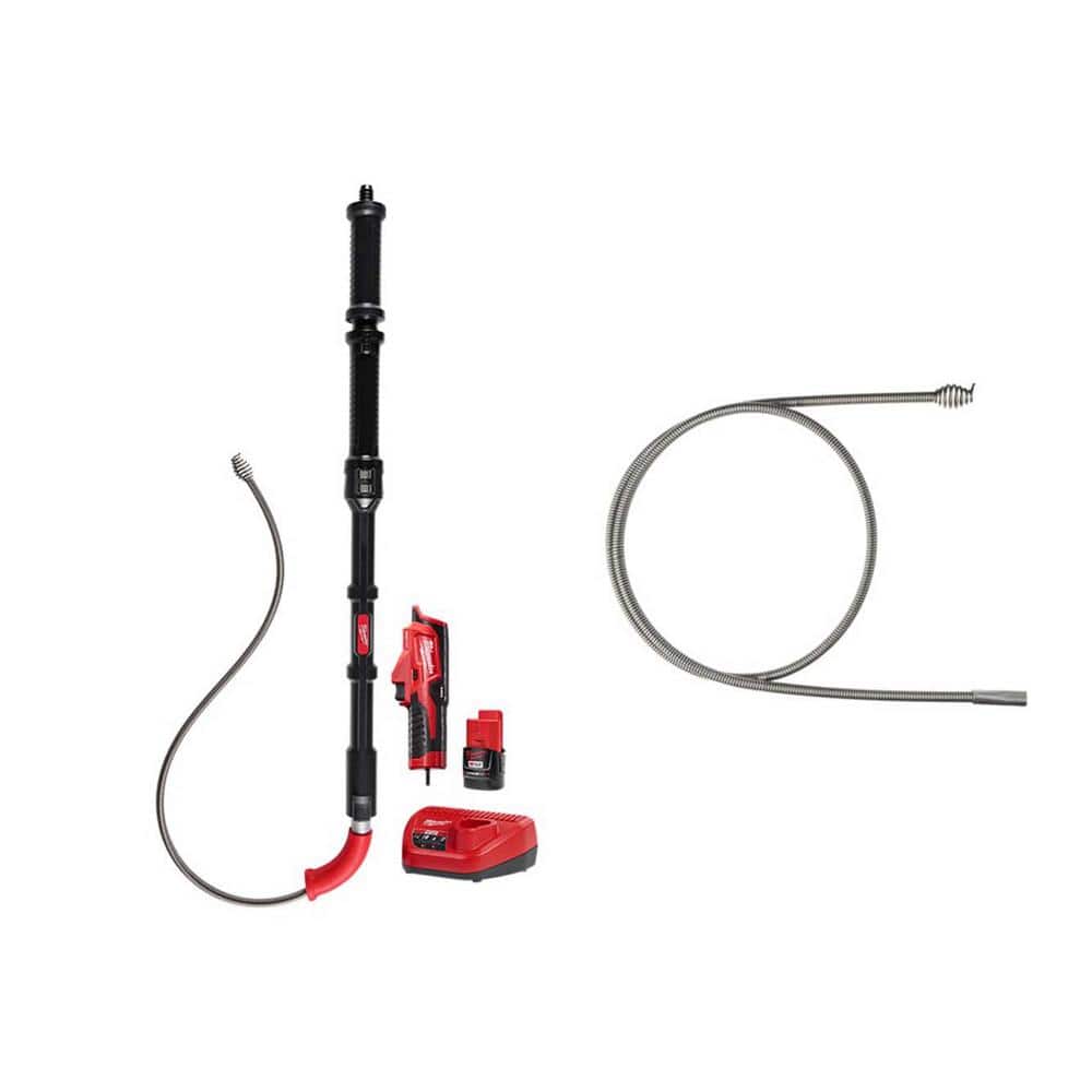 Milwaukee M12 Trap Snake 12-Volt Lithium-Ion Cordless 6 ft. Toilet Auger Kit and 1/2 in. x 6 ft. Toilet Auger Replacement Cable (1)