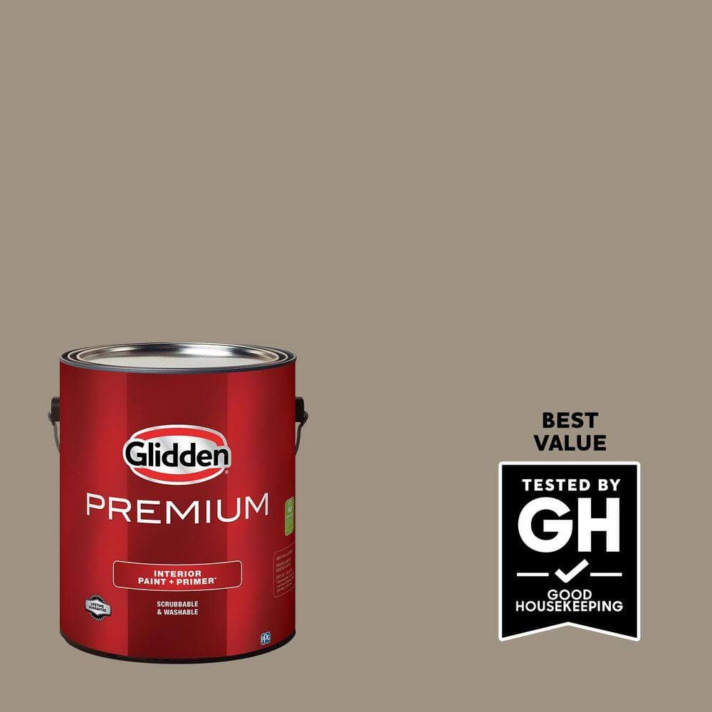 Glidden Premium 1 gal. #PPG1023-5 Stone Gray Satin Interior Latex Paint