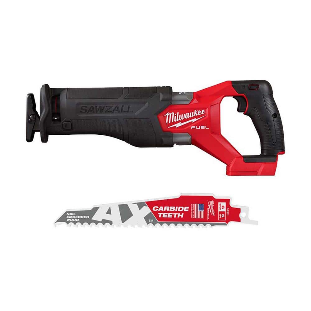 Milwaukee M18 FUEL GEN-2 18V Lithium-Ion Brushless Cordless SAWZALL Reciprocating Saw (Tool-Only) with 1 Sawzall Blade (1)