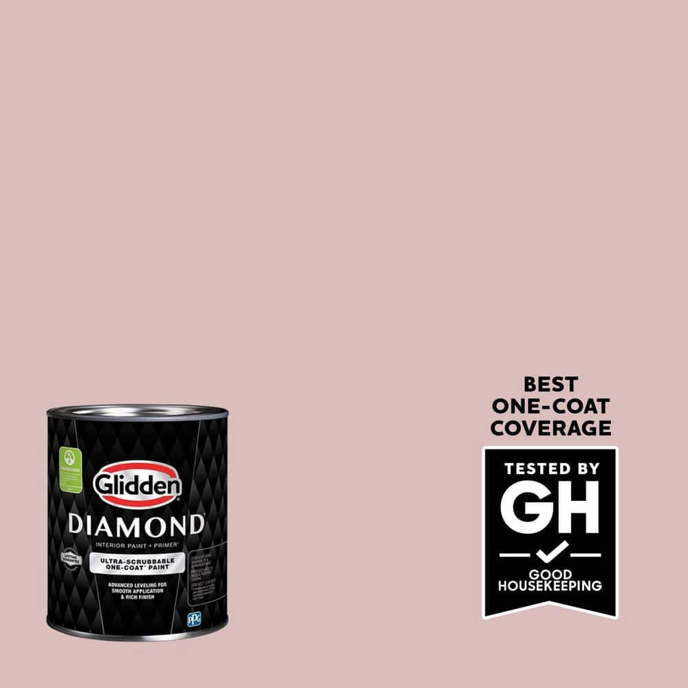 Glidden Diamond 1 qt. PPG1054-4 Tea Time Satin Interior Paint with Primer