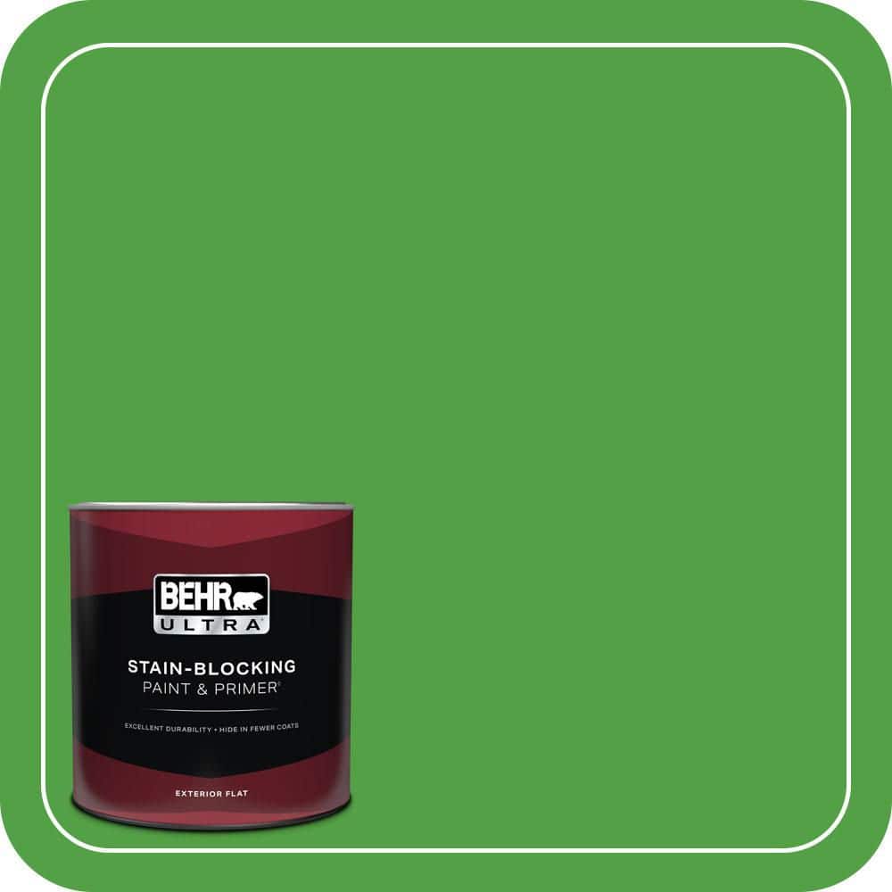 BEHR ULTRA 1 qt. #S-G-440 Green Acres Flat Exterior Paint & Primer
