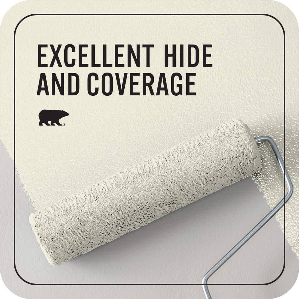 BEHR PREMIUM PLUS #GR-W01 White Wool Enamel & Primer Color Sample (4)