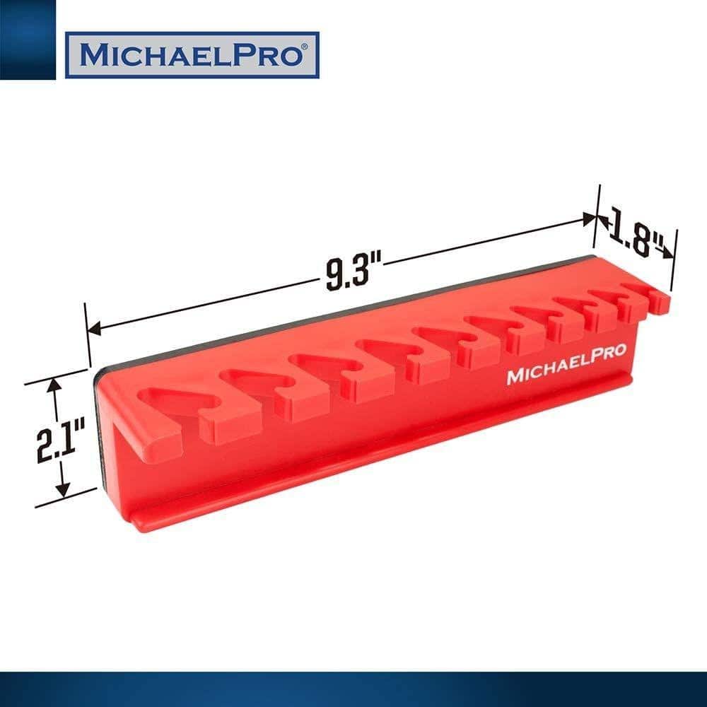 MICHAELPRO Magnetic Wrench Organizer - Hold 10-Piece Wrenches with Size 3/8" to 15/16" or 10mm to 19mm (3)