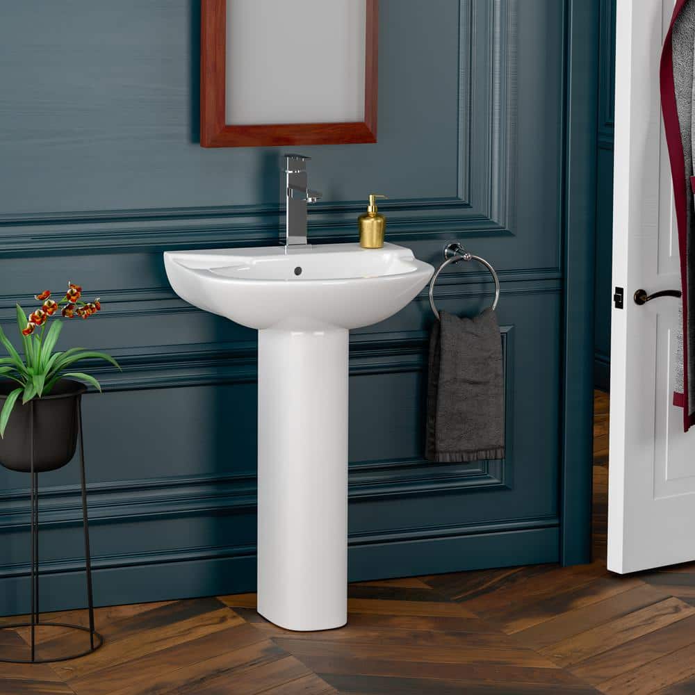 Barclay Products Anabel 555 Pedestal Combo Bathroom Sink in White (3)