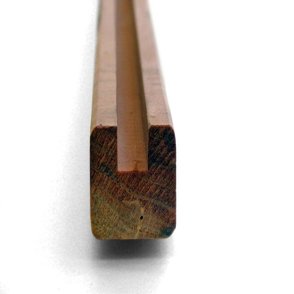 Unbranded 2in. x 2 in. x 8 ft. Redwood Lattice Cap Grooved (Common:1-1/2 in. x 1-1/2 in. x 8 ft.; Actual:1.38 in.x1.38 in.x96in.)