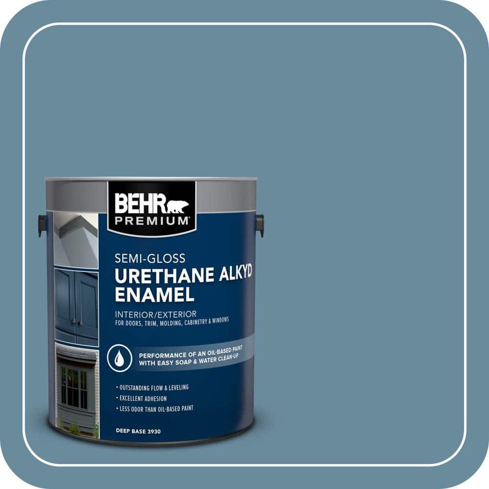 BEHR PREMIUM 1 gal. #550F-5 Winter Lake Urethane Alkyd Semi-Gloss Enamel Interior/Exterior Paint
