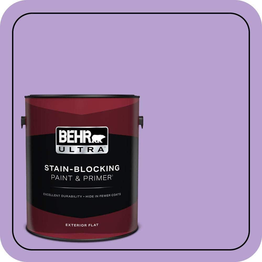 BEHR ULTRA 1 gal. #P570-3 Flower Girl Flat Exterior Paint & Primer