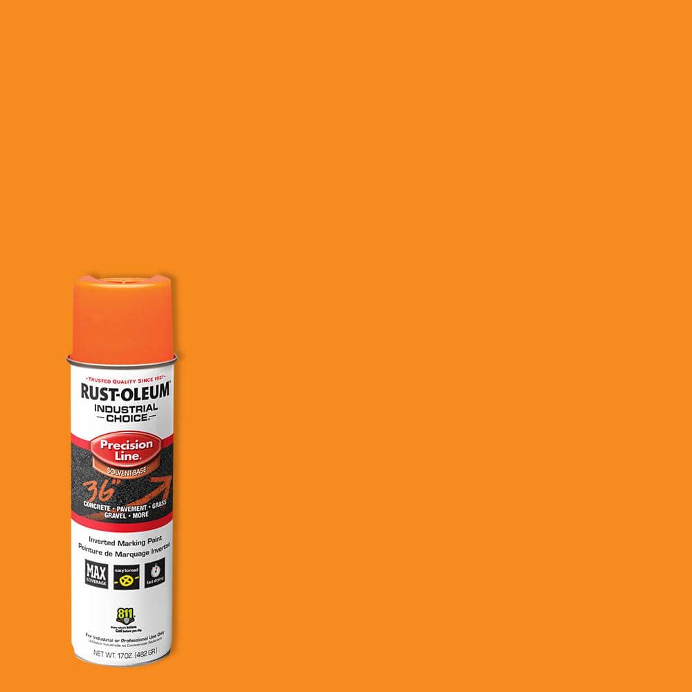 Rust-Oleum Industrial Choice 17 oz. M1600 Fluorescent Orange Inverted Marking Spray Paint (Case of)