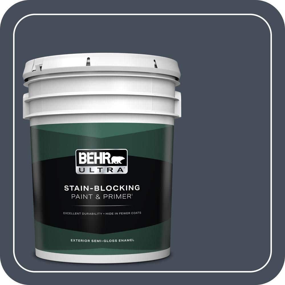 BEHR ULTRA 5 gal. #MQ5-10 Secret Society Semi-Gloss Enamel Exterior Paint & Primer