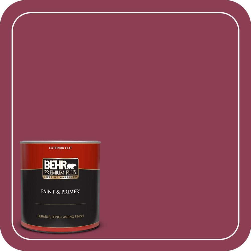 BEHR PREMIUM PLUS 1 qt. #T15-1 Liaison Flat Exterior Paint & Primer