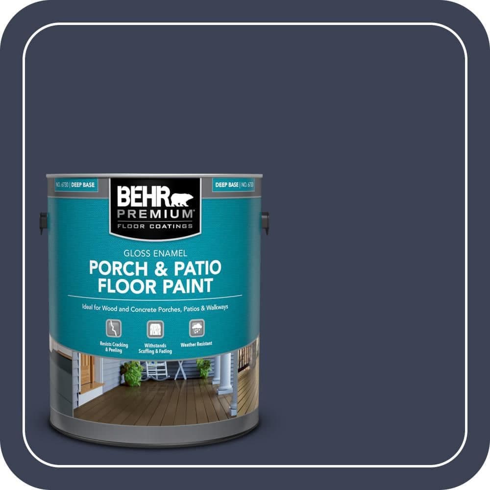BEHR PREMIUM 1 gal. Home Decorators Collection #HDC-CL-26A Indigo Ink Gloss Enamel Interior/Exterior Porch and Patio Floor Paint