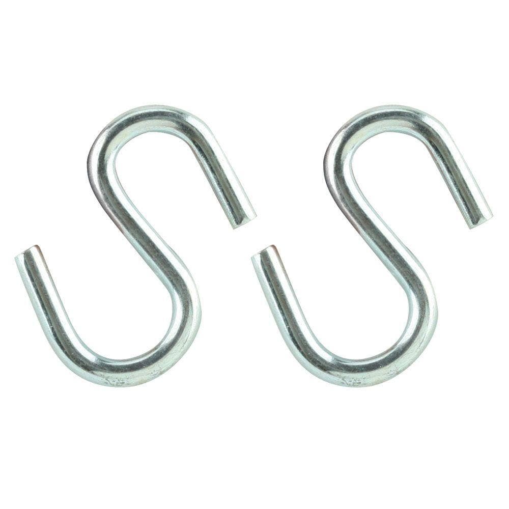 Everbilt 1/8 in. x 1-1/4 in. Zinc-Plated Rope S-Hook (24-Pack) (2)