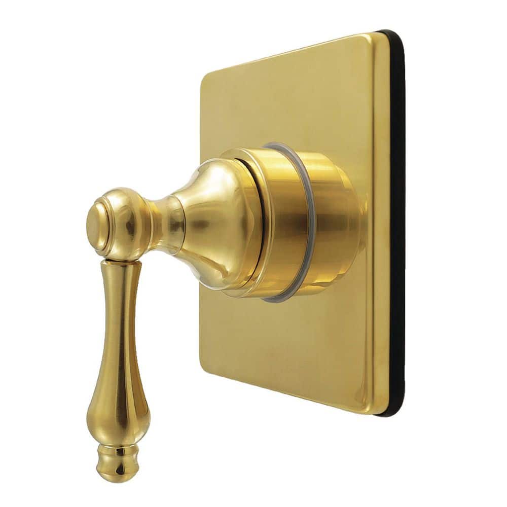 Kingston Brass Restoration 3/4 in. Single-Handle 1-Hole Wall Mount 6-Way Diverter Valve with Trim Kit in Brushed Brass (1)
